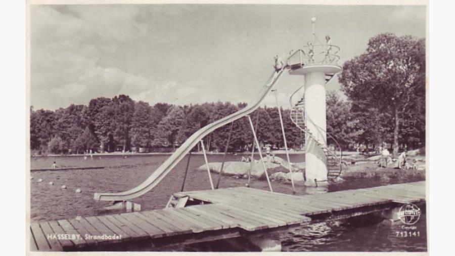 Hässelby - Strandbadet 1954.
